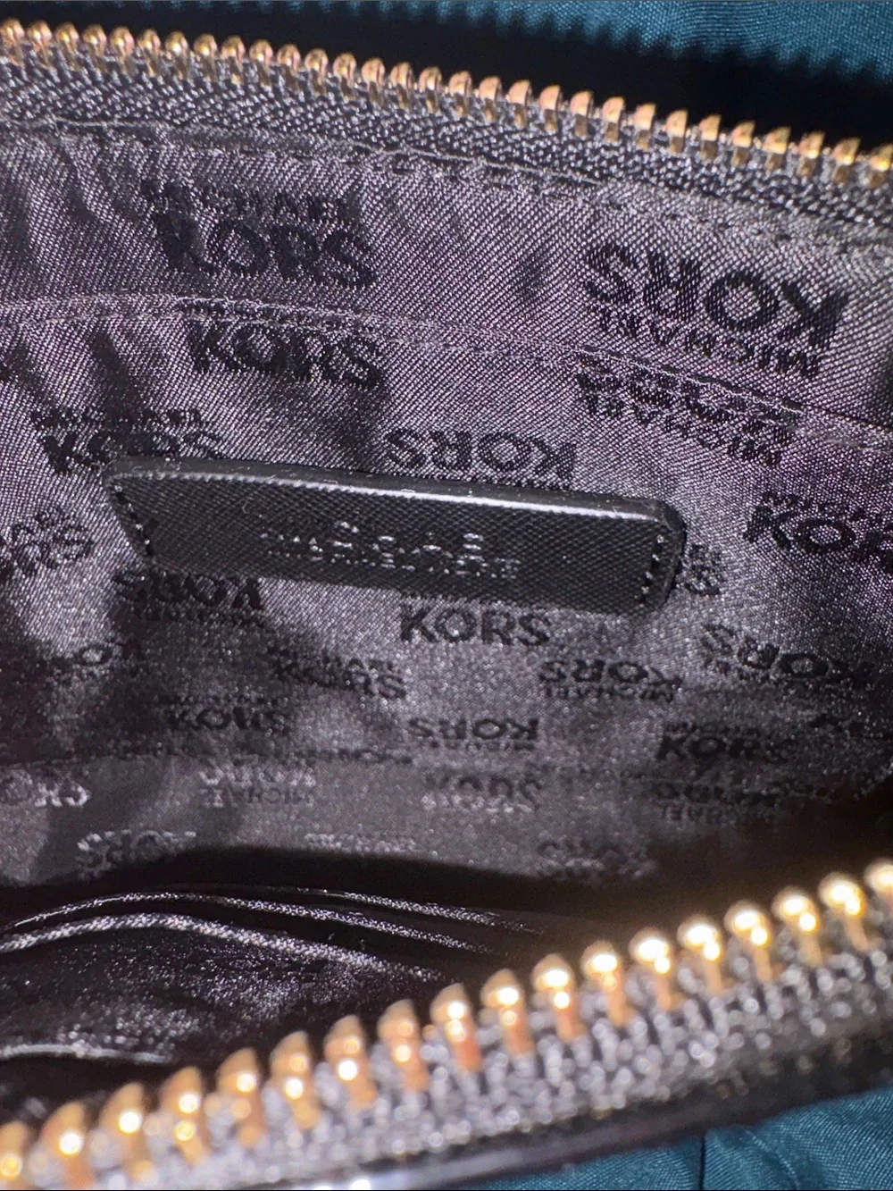 Michael Kors Black Patent MK Logo Shoulder Bag w/ tag, Gold Hardware